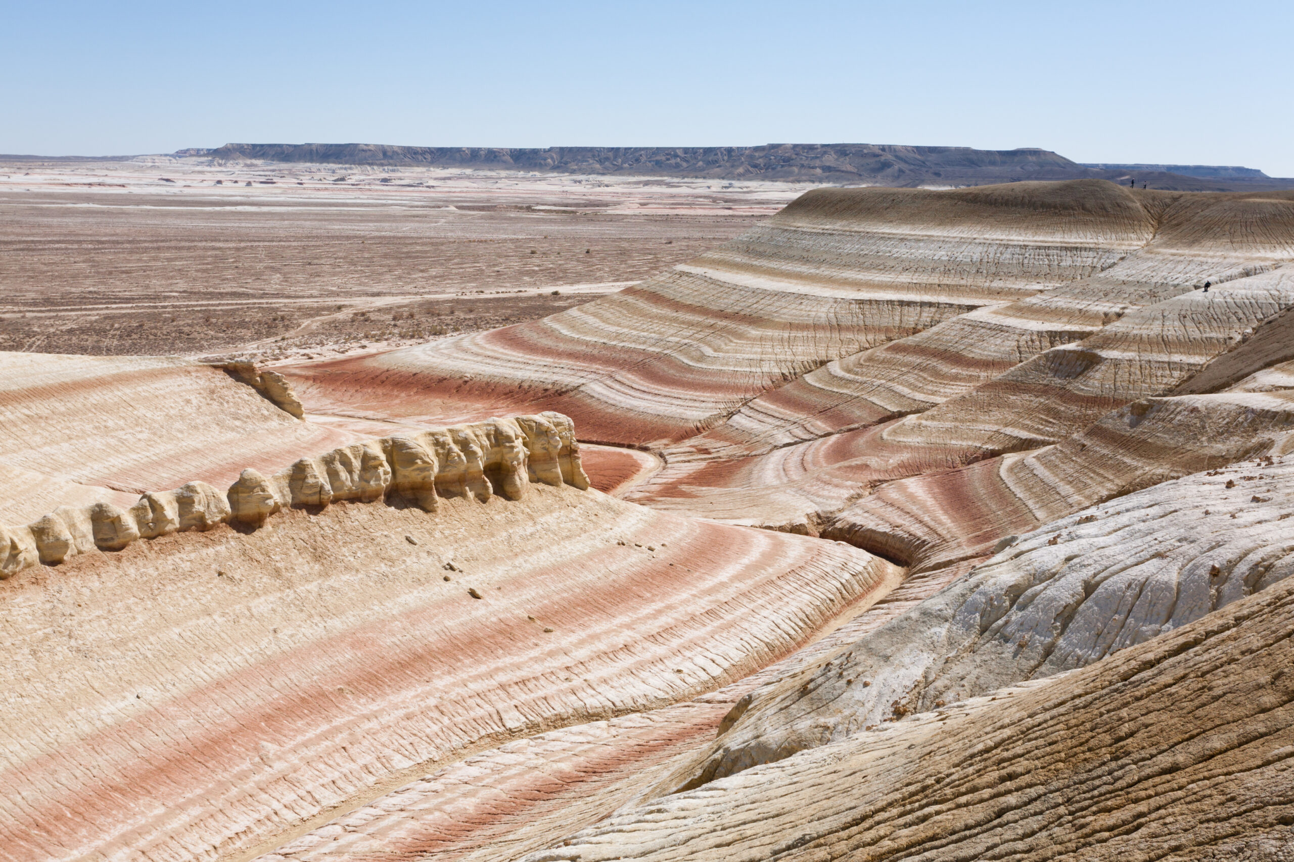 Mangystau desert landmark, Kyzylkup plateau, Kazakhstan. Central asia landscape